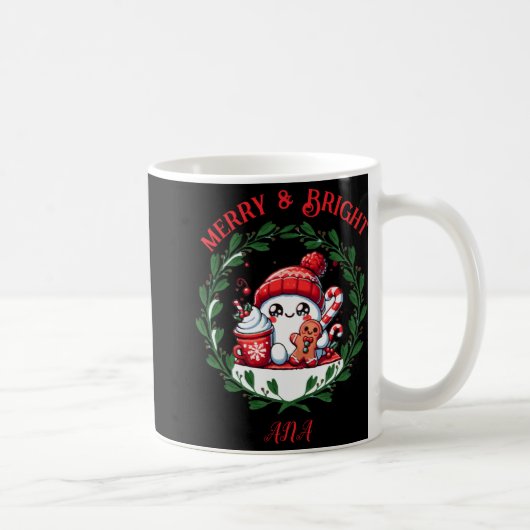 Merry And Bright Modern Christmas T Shirt  Kaffeetasse (Rechts)