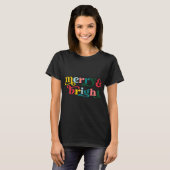 Merry And Bright Modern Christmas Womens T Shirt (Vorne ganz)