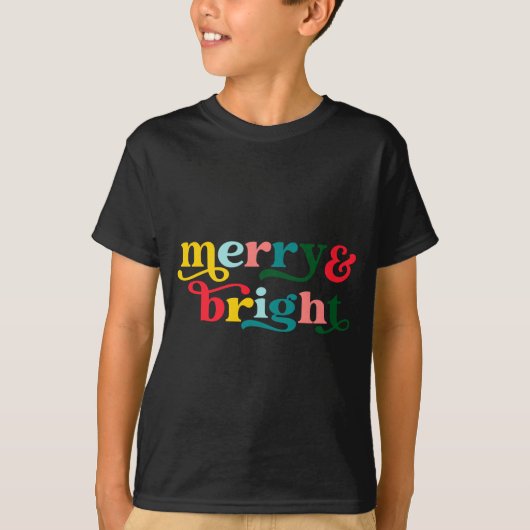 Merry And Bright Modern Christmas Womens  T-Shirt (Vorderseite)