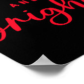 Merry And Bright Modern Red Womens Christmas _1 Poster (Ecke)