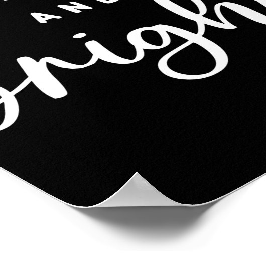 Merry And Bright Modern Red Womens Christmas  Poster (Ecke)