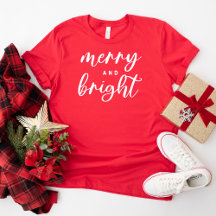 Merry and Bright Modern Red Women's Christmas