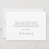Merry and Bright Moderne Hochzeitskarte Feiertagskarte (Rückseite)