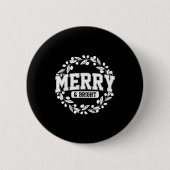 Merry And Bright Moody And Uptight Christmas Coupl Button (Vorderseite)