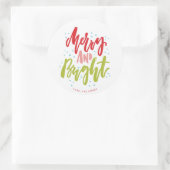 Merry and Bright Multi-Color Holiday Sticker (Tasche)