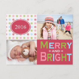 Merry and Bright Multi Holiday Feiertagspostkarte