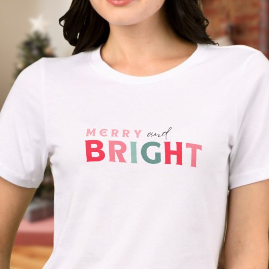 Merry and Bright - niedlich farbig Tri-Blend Shirt