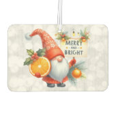 Merry and Bright Orange Gnome Glittery Autolufterfrischer (Rückseite)