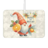 Merry and Bright Orange Gnome Glittery Autolufterfrischer (Vorderseite)