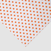 Merry and Bright Orange Polka Dots on White Seidenpapier (Ausschnitt)