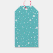 Merry and Bright Personalized Teal Blue Holiday Geschenkanhänger (Rückseite)