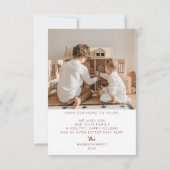 Merry and Bright Photo Christmas Card Dankeskarte (Rückseite)