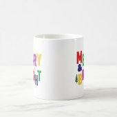 Merry and Bright Pine Tree Rentier Snowman Kaffeetasse (Mittel)