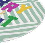 Merry and Bright Pine Tree Rentier Snowman Schneidebrett (Ecke)