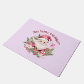 Merry and Bright - Pink Santa Fußmatte (Schrägansicht)