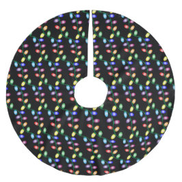 Merry and Bright Polyester Weihnachtsbaumdecke