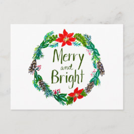 Merry and Bright Postcard Postkarte