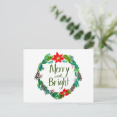 Merry and Bright Postcard Postkarte (Stehend Vorderseite)