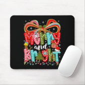 Merry And Bright Preppy Coquette Bow Christmas Wom Mousepad (Mit Mouse)