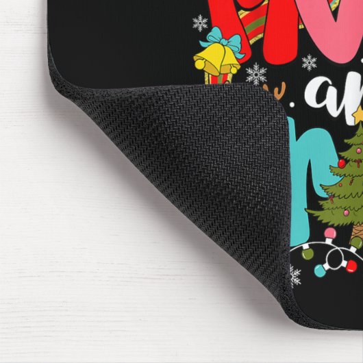 Merry And Bright Preppy Coquette Bow Christmas Wom Mousepad (Ecke)