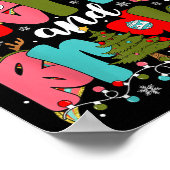 Merry And Bright Preppy Coquette Bow Christmas Wom Poster (Ecke)