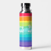 Merry and Bright Rainbow Custom Prix Weihnachten Trinkflasche (Links)