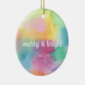 Merry and Bright Rainbow Watercolor Ornament (Rechts)
