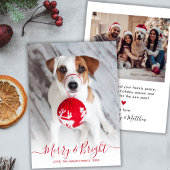 Merry and Bright Red Script 2 Foto Weihnachten