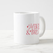 Merry and Bright Red Star Jumbo-Tasse (Vorderseite Rechts)