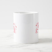 Merry and Bright Red Star Jumbo-Tasse (Vorderseite)