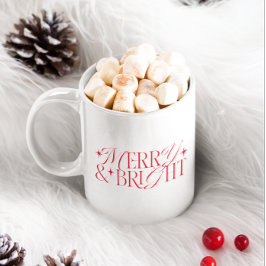 Merry and Bright Red Star Jumbo-Tasse