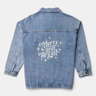Merry-and-Bright-Retro-Typografie Jeansjacke