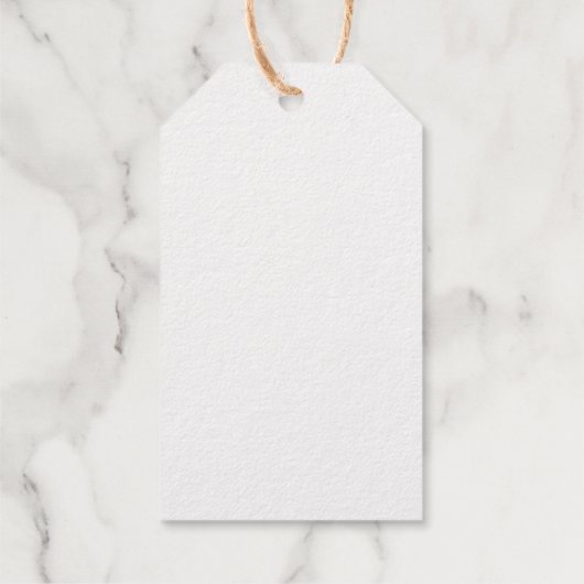 Merry and Bright Rustic Kraft and Silver Geschenkanhänger (Rückseite)