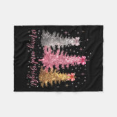 Merry And Bright Santa Christmas Tree Lights Pajam Fleecedecke (Vorderseite (Horizontal))