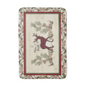 Merry and Bright Script Dei Christmas Pine Cones Badematte (Vorderseite Vertikal)