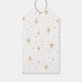 Merry and Bright Script Gold Holiday Geschenkanhänger (Rückseite)