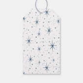 Merry and Bright Script Navy Holiday Geschenkanhänger (Rückseite)