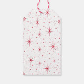 Merry and Bright Script Red Holiday Geschenkanhänger (Rückseite)