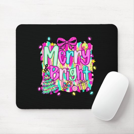 Merry And Bright Shirt Cute Christmas Holiday Men Mousepad (Mit Mouse)
