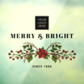 Merry and Bright Since Business Logo Fensteraufkleber (Blatt 3)