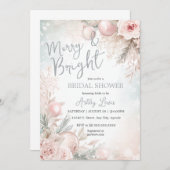 Merry and Bright Snowflake Ornament Brautparty Einladung (Vorne/Hinten)