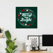 Merry and Bright Square Poster (24x24) (Heimbüro)