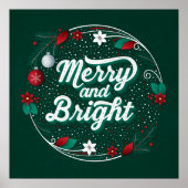 Merry and Bright Square Poster (24x24) (Vorne)
