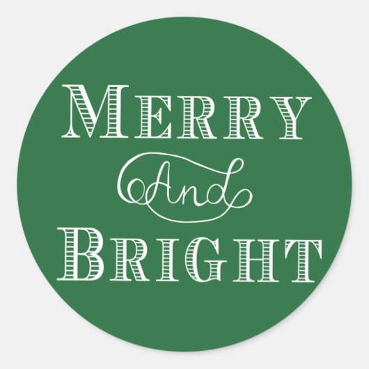 Merry and Bright Sticker für Mason Jars & Envelope (Vorderseite)