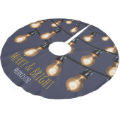 Merry and Bright String of Lights - Personalisiert Polyester Weihnachtsbaumdecke (Schrägansicht)