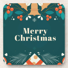 Merry and Bright Stylish Modern New Year Getränkeuntersetzer