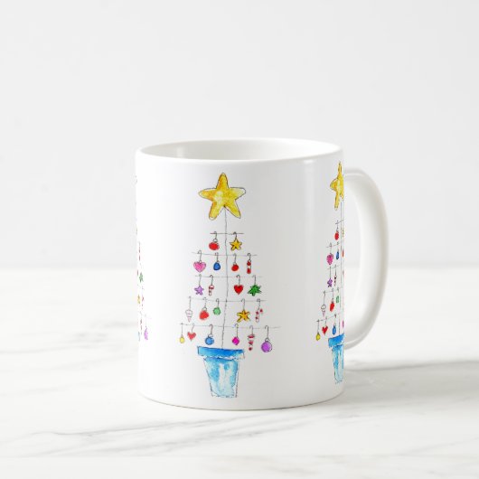 Merry and Bright Tree Kaffeetasse (VorderseiteRechts)