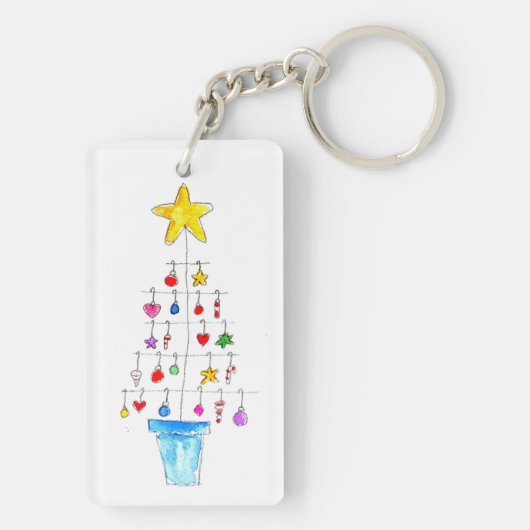 Merry and Bright Tree Schlüsselanhänger (Rückseite)