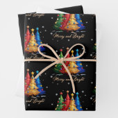 Merry and Bright Trees Christmas Holiday Gift Cute Geschenkpapier Set (Beispiel)