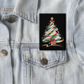 Merry and Bright Trees Christmas Holiday Winter Button (Insitu)
